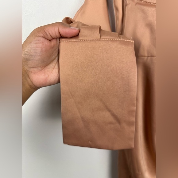 CAMILA COELHO Karin Side Slit Off Shoulder Satin Midi Dress Pink Sz XS - Picture 9 of 11